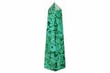Tall, Flowery, Polished Malachite Obelisk - Congo #150311-1
